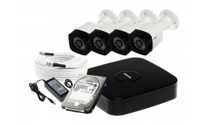 Zestaw 4 kamer do monitoringu LC-301 AHD + akcesoria + dysk 1TB