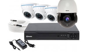 Zestaw 4 kamer do monitoringu 3xLC-676 AHD PREMIUM + LC-HDX24 AHD + akcesoria