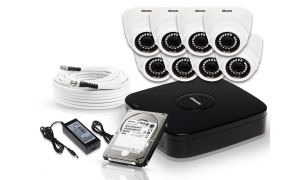 Zestaw 8 kamer do monitoringu LC-304 AHD + akcesoria + dysk 1TB