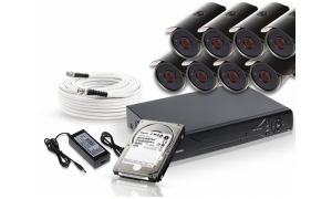 Zestaw 8 kamer do monitoringu LC-511 AHD + akcesoria + dysk 1TB