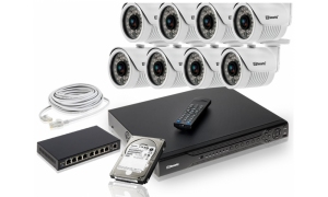 Zestaw do monitoringu 8 kamer LC-151 IP POE + akcesoria + dysk 1TB