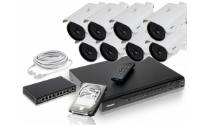 Zestaw do monitoringu 8 kamer LC-259 IP POE + akcesoria + dysk 1TB