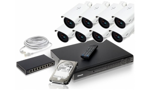 Zestaw do monitoringu 8 kamer LC-366 IP POE + akcesoria + dysk 1TB