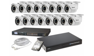 Zestaw do monitoringu 16 kamer LC-151 IP POE + akcesoria + dysk 1TB