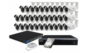 Zestaw do monitoringu 32 kamer LC-155 IP POE + akcesoria + dysk 1TB