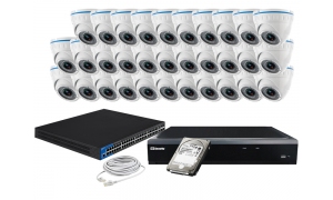 Zestaw do monitoringu 32 kamer LC-244 IP POE + akcesoria + dysk 1TB