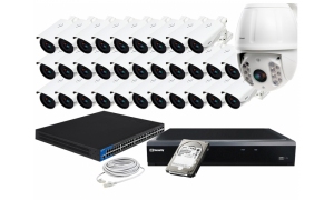 Zestaw kamer do monitoringu 31xLC-366 IP POE + LC-HDX40 IP + akcesoria + 1TB